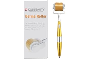 KOI BEAUTY profesional Derma Roller 1.0 - Microneedle Roller individual de titanio real 192, Microneedling Roller para cara, cuero cabelludo y cuerpo, Micro Needle Roller masculino y femenino