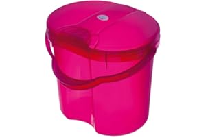 Rotho Babydesign TOP 200020210 kosz na pieluchy z pokrywką, 11 l, od 0 miesięcy, półprzezroczysty różowy, 11 l