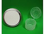 KEFIR FERMENTER: Set of Strainer Lid (Classic Wide Mouth for Mason or Ball Jars) and Container for Kefir Grains (Big Size - for 0.5 L-1.5l Volumes)