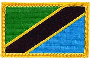 AKACHAFACTORY Patch écusson brodé drapeau tanzanie tanzania flag thermocollant backpack