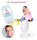 Babyphone mit Kamera für Babys, Sichere Babyüberwachung, 2,4 „pantalla LCD, monitor de bebé, Hohe Reichweite von 200m, TAG-automatische y Nachtsicht, zoom und Gegensprechfunktion, WLAN Teléfono de bebé - 2