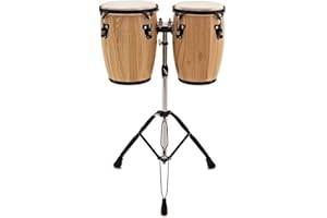 Mini Congas Percussion Compact avec Support Gear4music 9" + 10"