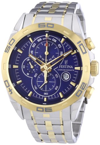 Festina Herren-Armbanduhr XL Analog Quarz Edelstahl beschichtet F16655/3 Festina Herren-Armbanduhr XL Analog Quarz Edelstahl beschichtet F16655/3