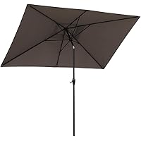 Sekey 200 × 300 cm Aluminum Sonnenschirm Marktschirm Gartenschirm Terrassenschirm Sonnenschutz Cappuccino UV 50…