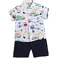 Hopscotch Boy's Cotton Printed Shirts & shorts set