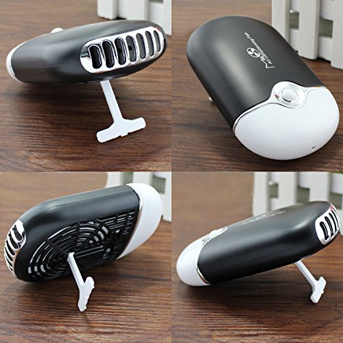 Tragbare Miniklimaanlagen-Reisehandheld USB aufladbare Lüfter für Summer (Black) - 2