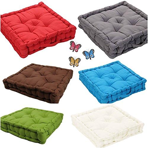 Soft Booster Thick Cushion Garden Dinning Armchair Cotton Seat Pads 4" High, In 6 colors to choose from... (pack of 2, Silver/Grey)
