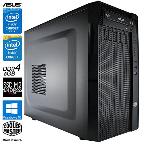 SNOGARD Gaming PC incl. Windows 10 | Intel Core i5-7600 Kaby Lake, 6GB Nvidia Geforce GTX1060 Overclocked, 16GB DDR4 RAM, 256GB SSD M.2 + DVD±RW • Gaming-PC Komplett System | Custom Desktop PC Gamer Computer - 9