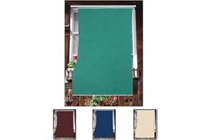 Home Tresor - Tenda da Sole da Esterno per Balcone/Terrazzo/Veranda con Anelli e Ganci per Applicazione, Resistente e Lavabile, 100% Poliestere, Tinta Unita Verde cm. 140x250