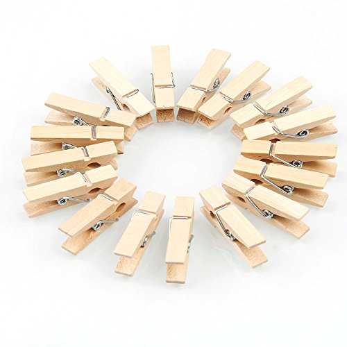 Natürliche Wäscheklammer, Aodoor Mini Holzklammern Deko Klammern Wäscheklammern Clips Fotopapier Peg(100 Stück) - 6