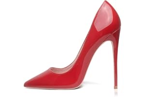 GENSHUO - Scarpe décolleté da Donna, con Tacco Alto a Spillo, Stile Sexy, Slip on, da Festa