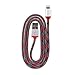 Produktbild 360 Electrical 360400 QuickCharge Lightning to USB Braided Charging Cable, 3'/0.9m, Red by 360 Electrical