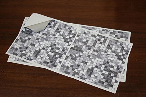 30 stück Fliesenaufkleber für Küche und Bad (Tile Style Decals 30xTP3-6″-Stone Grey) | Mosaik Wandfliese Aufkleber für 15x15cm Fliesen Deko Fliesenfolie für Küche u. Bad (15cm 30 stück, Steingrau) - 6