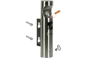 LIUWEIBIN Cenicero de pared con cerradura,Columna de cenicero de pared de acero inoxidable 304,Cenicero exterior de acero inoxidable con tornillo y llave,para centros comerciales, vestíbulos de