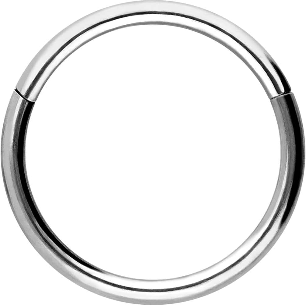 PIERCINGLINE Anillo segmento Clicker de acero quirúrgico – Piercing en oro, plata, rosa, negro o azul – para nariz, tabique, oreja, hélice o tragus