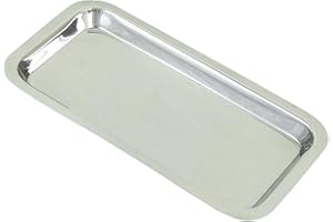 SS INSTRUMENTX Mała taca na instrumenty, prostokątna taca ze stali nierdzewnej, mała taca na materiały laboratoryjne na narzędzia laboratoryjne (22,5 x 12 cm) (1)