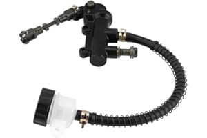 RANKOMU Pompa Freno Posteriore Moto, Gruppo Comando Freno A Pedale Ruota Posteriore Pieghevole Universale, Pompa Pompa Idraulica Con Serbatoio, per Kawasaki Ninja Zx6 Zx7 Zx6R