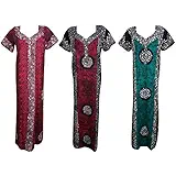 Indiatrendzs Women Cotton Nighty Printed Summer Nightwear 3 Pcs Combo Set (Chest 46)