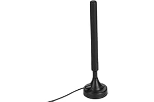 Hakeeta 25dB High Gain FM Radio Antenna Signal Amplifier for Home USB Low Sensitivity Suitable for Low Floors Black with Plug and Play Frequency 85-112 MHz