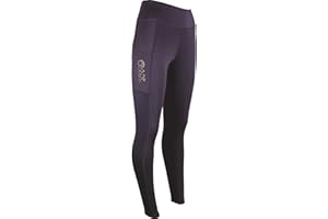 AK RIDING SPORTS AK Oreo Pull on High Waisted Breathable Horse Riding Tights/Leggings/Breeches with Full Seat Silicon Grip AKRS-6052-01