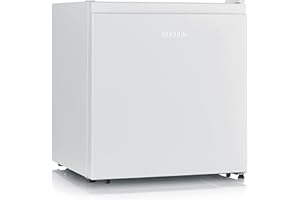 Severin Mini frigo capienza 45 litri, compressore, molto silenzioso, congelatore da 6 litri, classe E, portabottiglie da 2 litri, porta reversibile, KB 8884