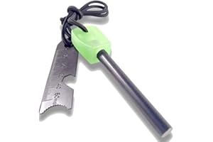 PIRABADI Piedra de supervivencia de piedra a fuego de supervivencia Ferrocerum, Brilla en Le Negro | Encendedor FEU de tipo piedra para encendedor, ideal para la supervivencia de camping | Marca 100% francesa