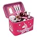 Produktbild Beauty Case Kosmetiktasche Reise Kulturtasche Kulturbeutel Make Up Bag Kosmetikkoffer 17x15x23cm Groß (Einhorn rot)
