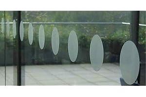 NI ZMIR Circular Frosted Etched Effect Vinyl Safety Stickers Circles Window Glass Shop Business Pack of 10 (100mm in Diameter)