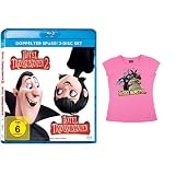 Hotel Transsilvanien 1+2 Blu-ray und T-Shirt (Rosa, L, 140) - 