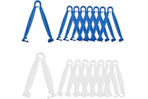 CHUNZHILAI 16 Pcs Reusable Umbilical Cord Clamps Umbilical Cord Clamp for Puppy Plastic Blue White Piglet Umbilical Navel Cord Clamp Animals Lamb Goat Puppy Whelping Kit