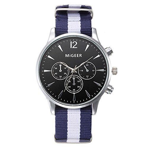 Fortan Herren Englisch klassischer Art-Freizeit-Segeltuch -Band-Uhr-Armbanduhren Fortan Herren Englisch klassischer Art-Freizeit-Segeltuch -Band-Uhr-Armbanduhren