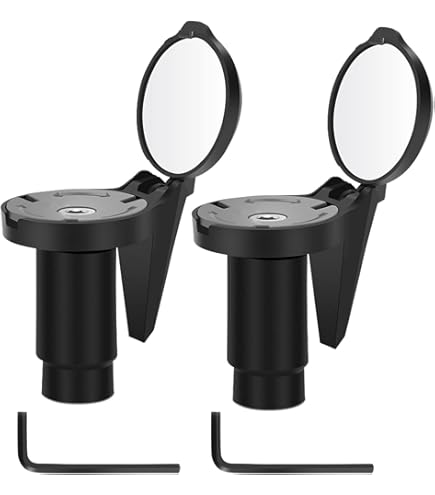 Specchietti Bici Regolabili Elepl Specchietto Bici Pieghevole 2 Pezzi - Retrovisore HD Regolabile 360° Per Manubrio 16-22mm Manubrio Bici Da Corsa