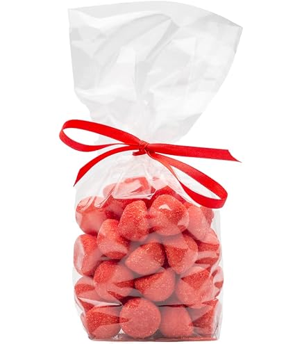 100 pezzi di sacchetti trasparenti in cellophane grandi 27x13 cm, sacchetti regalo per dolci con 100 cravatte colorate. Sacchetti trasparenti adatti per dolci, cioccolato, pane