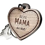 Schlüsselanhänger aus Holz - "Beste Mama der Welt!"