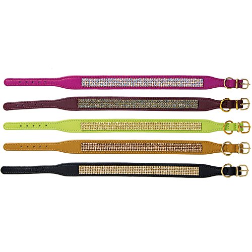 Bobby-Crystal-Princess-Dog-Collar-Size-35-Green