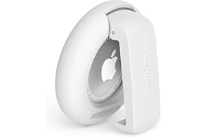 Belkin Etui do Apple AirTaga z klipsem, etui Secure Holder z brelokiem, odporne na zarysowania akcesorium ochronne do lokalizatora AirTag z brelokiem – białe