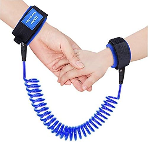 ASBYFR Baby Child Anti Lost Wrist Link Safety Harness Strap Rope Leash Walking Hand Belt for Kids Toddlers Children Babies Parents (Blue)