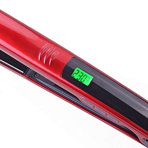 LadyHelena® Profi Keramik Haarglätter  Anti Frizz Glätteisen Lockenstab 2 in 1,Auto-Abschaltung LCD EU Stecker (mit Hochwertiger Keramikbeschichtung) - 4