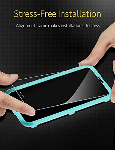 ESR Protector Pantalla iPhone XS X  2 Piezas   Kit de Instalaci  n   Garant  a de por Vida  Cristal Templado 9H Dureza  3D Touch Compatible   Anti-Huella para Apple iPhone X iPhone XS DE 5 8 