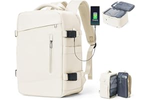 SZLX Mochila Viaje Cabina Avion 40x20x25 Mujer Ryanair Maleta de Cabina Pequeña Mochila Bolsa de Viaje Equipaje de Mano 45x36x20 Easyjet Cabin Bag Mochila para Portatil Hombre Impermeable con USB