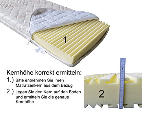 Sleep Tec – Matratzenbezug aus hochwertigem Doppeltuch – 100×200 cm – Höhe 24cm – weitere Größen und Höhen verfügbar – für Allergiker geeignet – abnehmbar – waschbar – als Ersatzbezug für alle Matratzenarten geeignet - 5