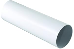 LA VENTILAZIONE Tubo D/125 mm lunghezza 1 ml per Aerazione Canalizzata Cappa Cucina in Pvc Colore Bianco