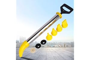 Senhill Pistola per Malta Pistola per Cemento Pompa per Malta Manuale con 5 ugelli Applicatore Strumento per Cemento Lime Acciaio inossidabile