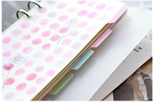 BLUGUL Trasparente A5 Divisori, 6 Fori, A5 Dividers, Best Wishes 10pcs