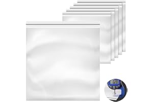 FOMGIIN Airport Security Liquids Bags, 6 Pack 20 x 20 cm Airline Approved Liquid Clear Plastic Bag for Hand Travel Luggage