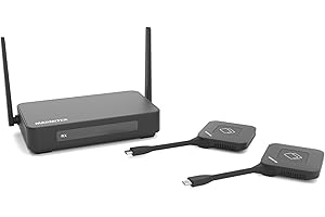 Wireless Presentation - Marmitek Stream 4K Pro KIT (2TX/1RX) - Drahtloses Präsentationssystem mit 2 Sender (USB-C Dongle) und 1 Empfänger - HDMI-Präsentationssystem - 4K-Konferenzlösung - Touchback