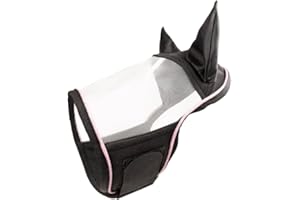 RL24 - Spielzeugfliegenmaske von My Hobby Horse – Fliegenmaske für Spielpferd mit sehr feinem Mesh – Fliegenschutz für Steckenpferd – Bremsenmaske mit Klettverschluss – Schwarz