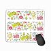 Produktbild Mouse Pad Princess Patterns Cute Little Unicorn Dragon Castle Girl Dress Magic Wand Fairy Tale Icons Crown Frog Rectangle Rubber Mousepad 11.81 X 9.84 Inch