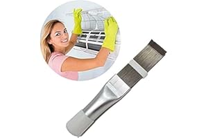 Hiessgozy Spazzola a pettine in acciaio per condizionatore d'aria Pulizia Radiatore Strumento Raddrizzamento Raffreddamento N4W4