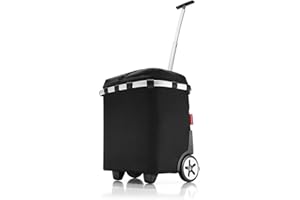 reisenthel carrycruiser iso - Carrello Spesa Termico con Copertura, Solido Telaio in Alluminio, Tracolla e Tasca Interna Rimovibile, Ruote Grandi e Tessuto Idrorepellente, 40 L, Nero